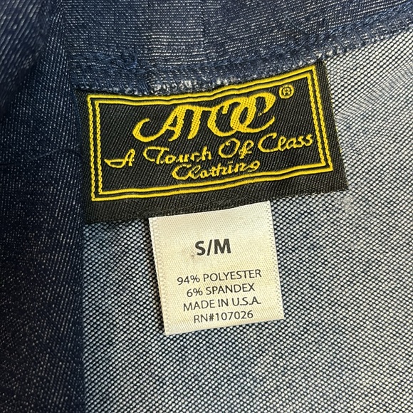 Vintage 1980’s/1990’s A Touch of Class Clothing, navy blue open jacket. Size S/M - Picture 5 of 17